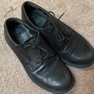 C2 by Calibrate Black Leather Lace-Up Derby Shoes Young Men’s 6?
